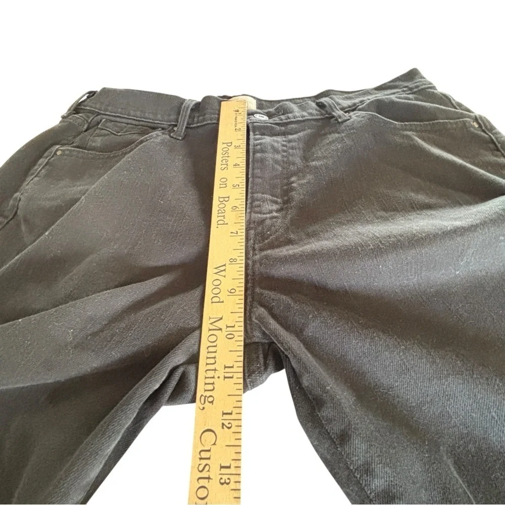 Levi's 515 Bermuda Shorts Womens Size 14 Black Denim Rhinestone Pockets Stretch